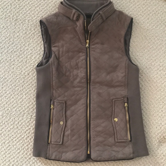Fate Rowen Suede Quilted Vest - Picture 3 of 3